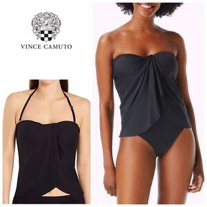 New. Vince Camuto drape tankini top. Small. Retails $88